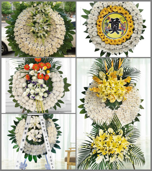 广东佛山市顺德区勒流街道冲鹤村花圈速递